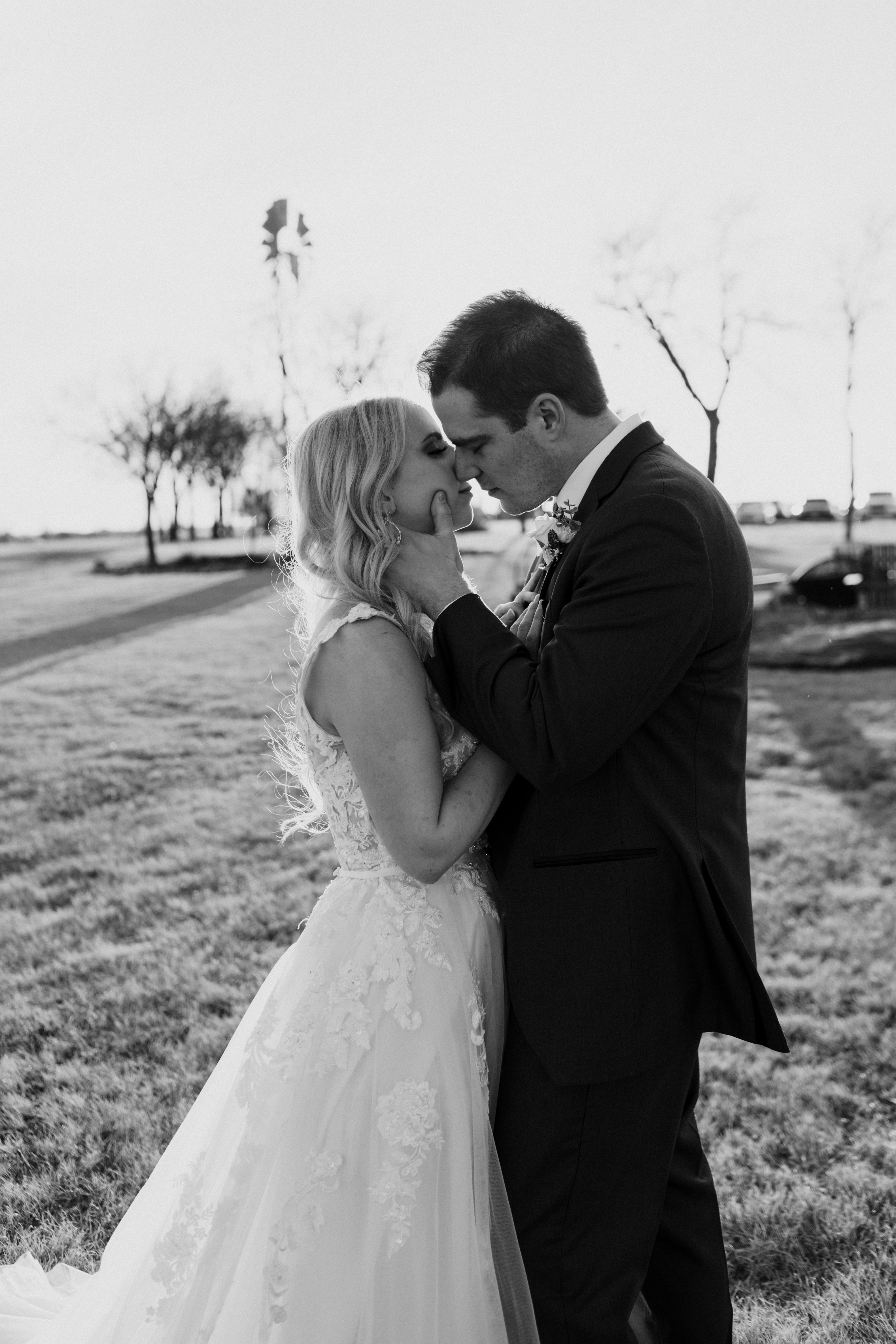 bride and groom portraits black and white