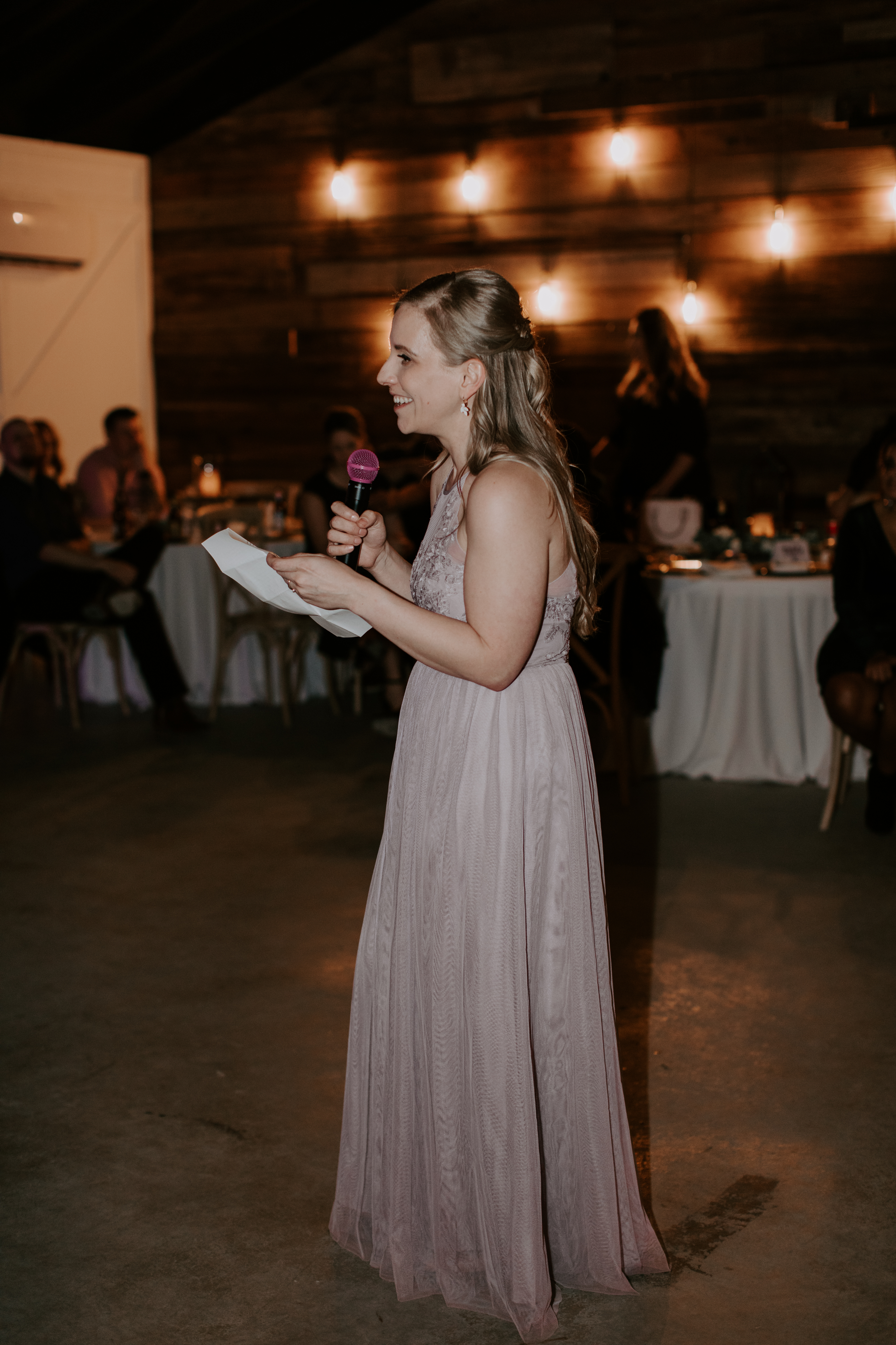 reception toasts maid of honor